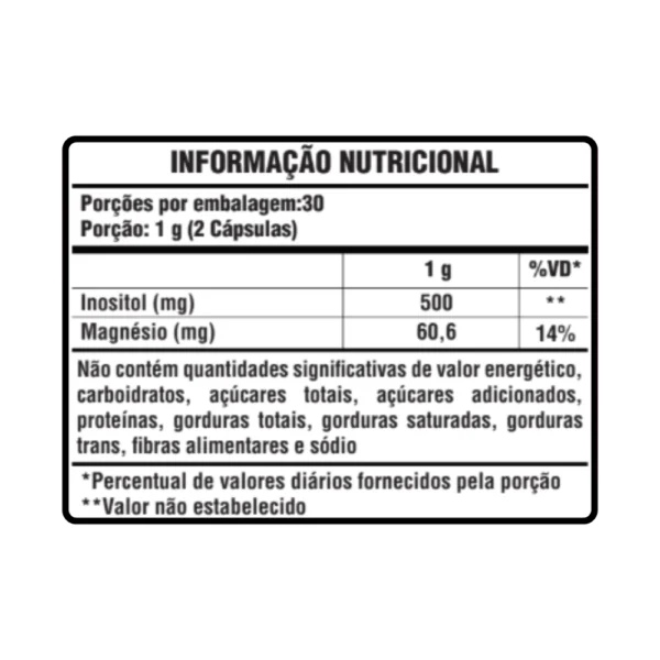 MAGNÉSIO + INOSITOL 1.000MG 60 CAPSULAS SUNFOOD EVOLUTIONu