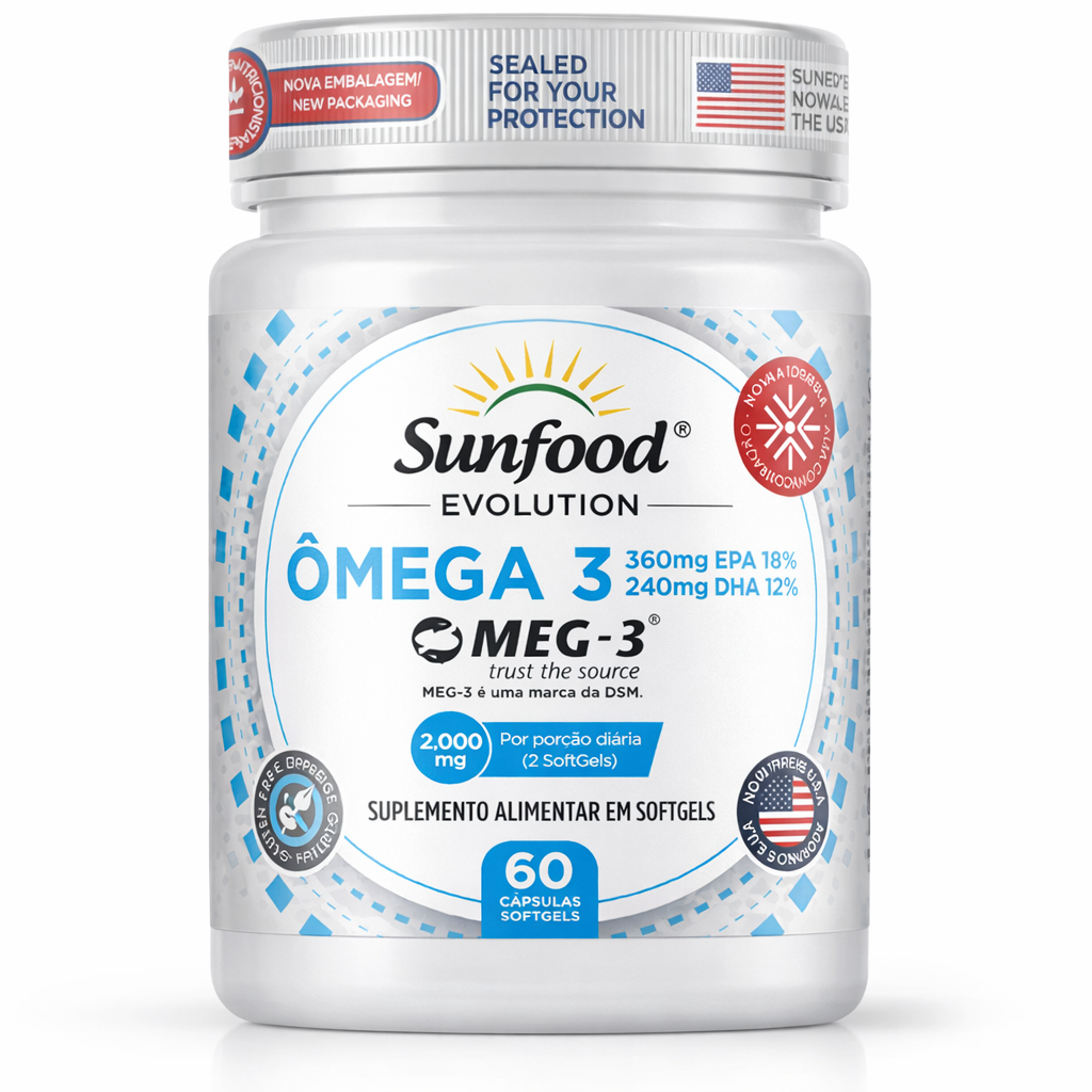 Omega 3 Epa Dha 2.000mg 60 Softgels Sunfood Evolution - Imagem 1