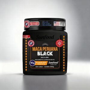 MACA PERUANA BLACK (MACA+ZMA) 300G SUNFOOD EVOLUTION