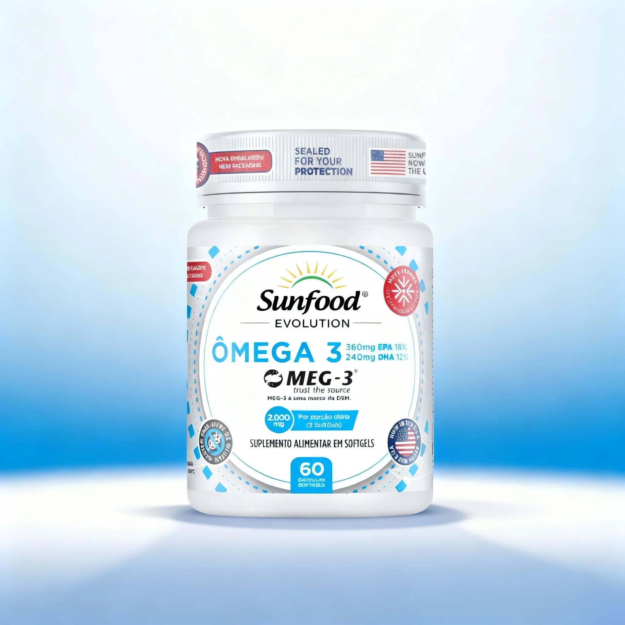 OMEGA 3 EPA DHA 2.000MG 60 SOFTGELS SUNFOOD EVOLUTION