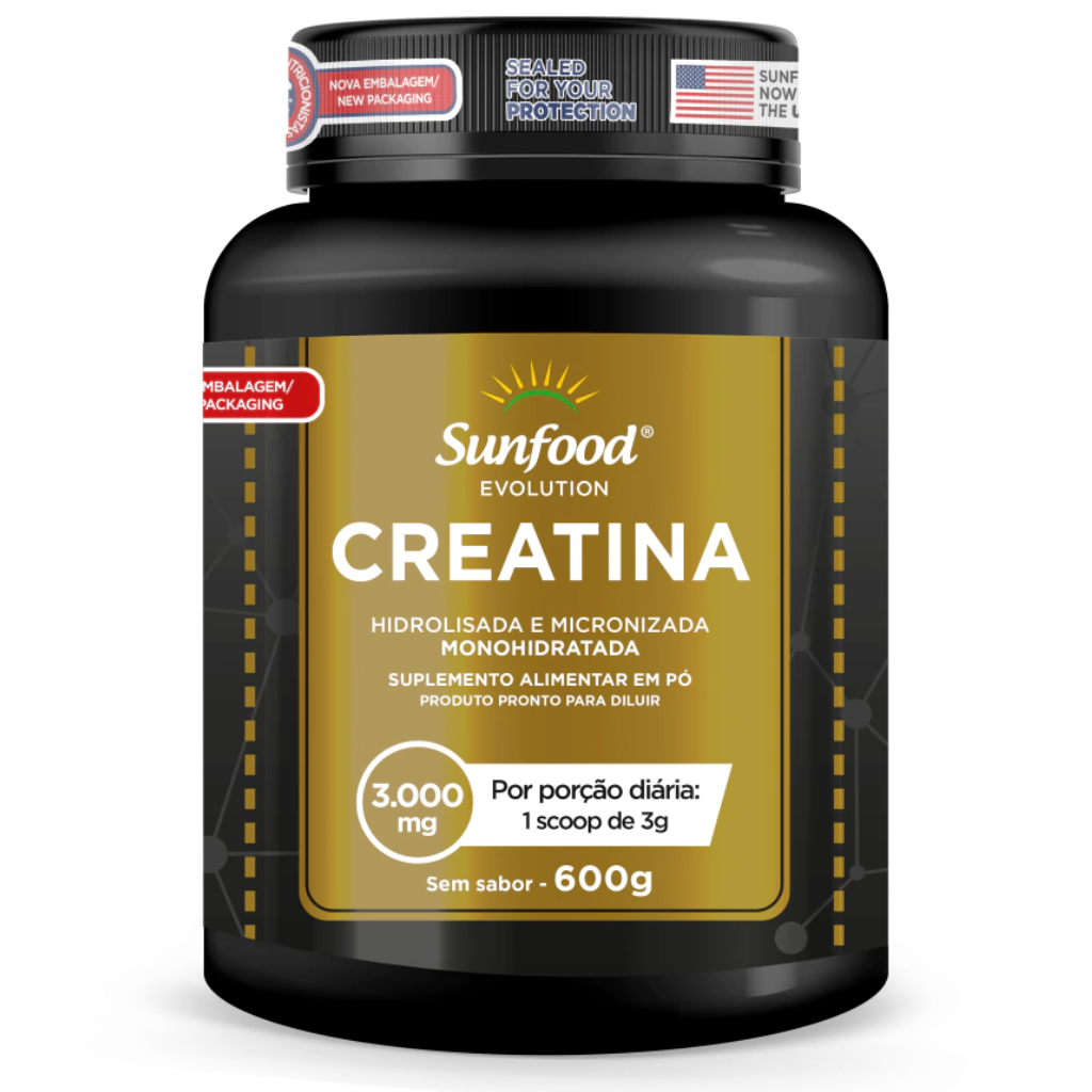 Creatina Monohidratada 3.000mg 600G Sunfood - Imagem 1