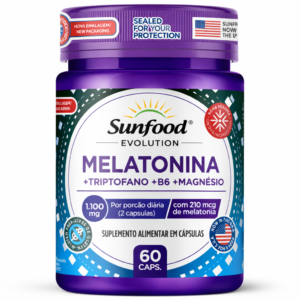 Melatonina 1.100mg 60 Capsulas Sunfood Evolution
