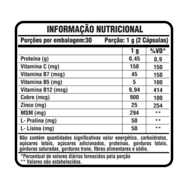 Pele, Unhas E Cabelos 1.000mg 60 Capsulas Sunfood Evolution
