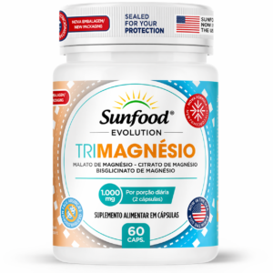 TRIMAGNÉSIO 1.000MG 60 CAPSULAS SUNFOOD EVOLUTION