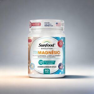 TRIMAGNÉSIO 1.000MG 60 CAPSULAS SUNFOOD EVOLUTION