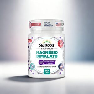 MAGNÉSIO DIMALATO 1.000MG 60 CAPSULAS SUNFOOD EVOLUTION