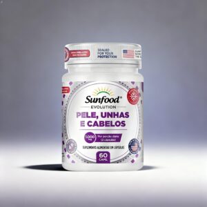 PELE, UNHAS E CABELOS 1.000MG 60 CAPSULAS SUNFOOD EVOLUTION