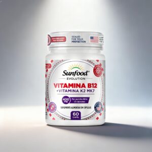 VITAMINA B12 + VITAMINA K2 MK7 400MG 60 CAPSULAS SUNFOOD