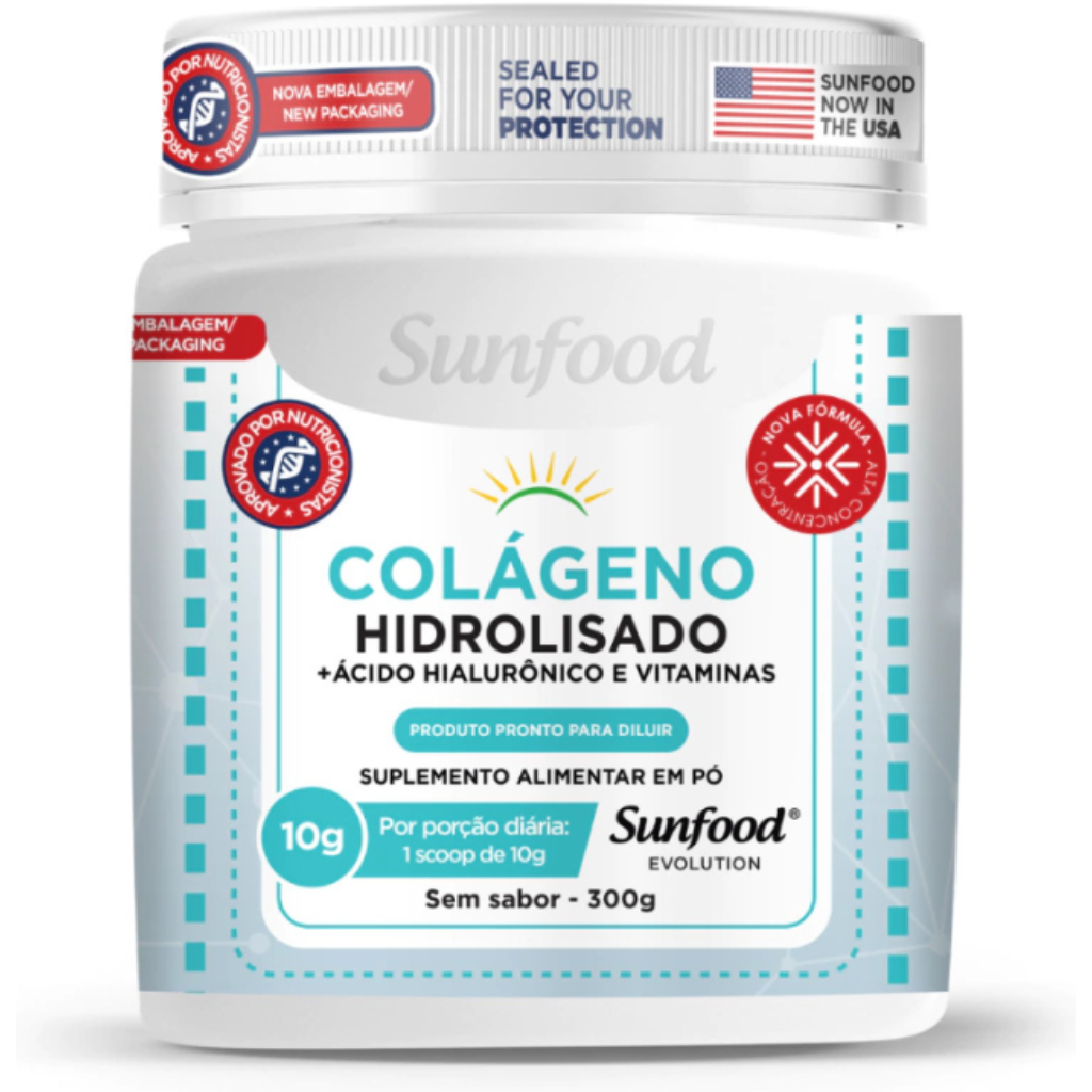 COLÁGENO HIDROLISADO 300G SUNFOOD EVOLUTION - Imagem 1