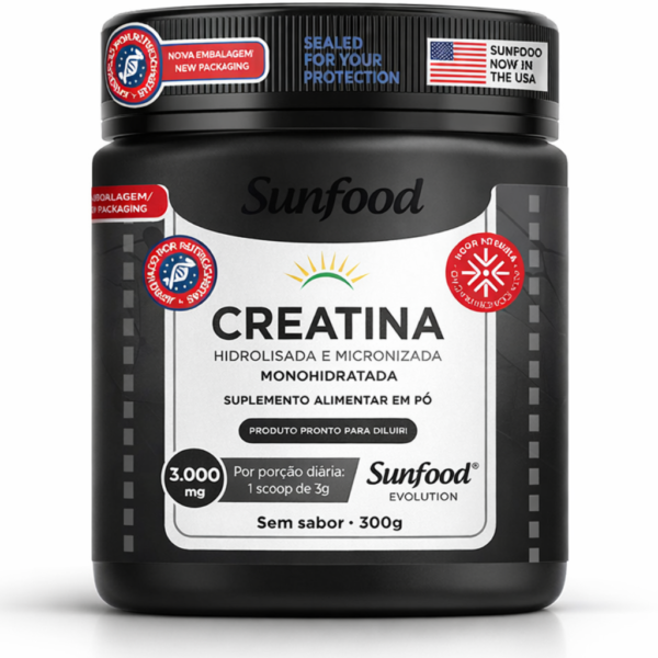 Creatina Monohidratada 3.000mg 300G Sunfood