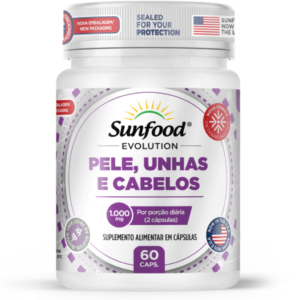 Pele, Unhas E Cabelos 1.000mg 60 Capsulas Sunfood Evolution