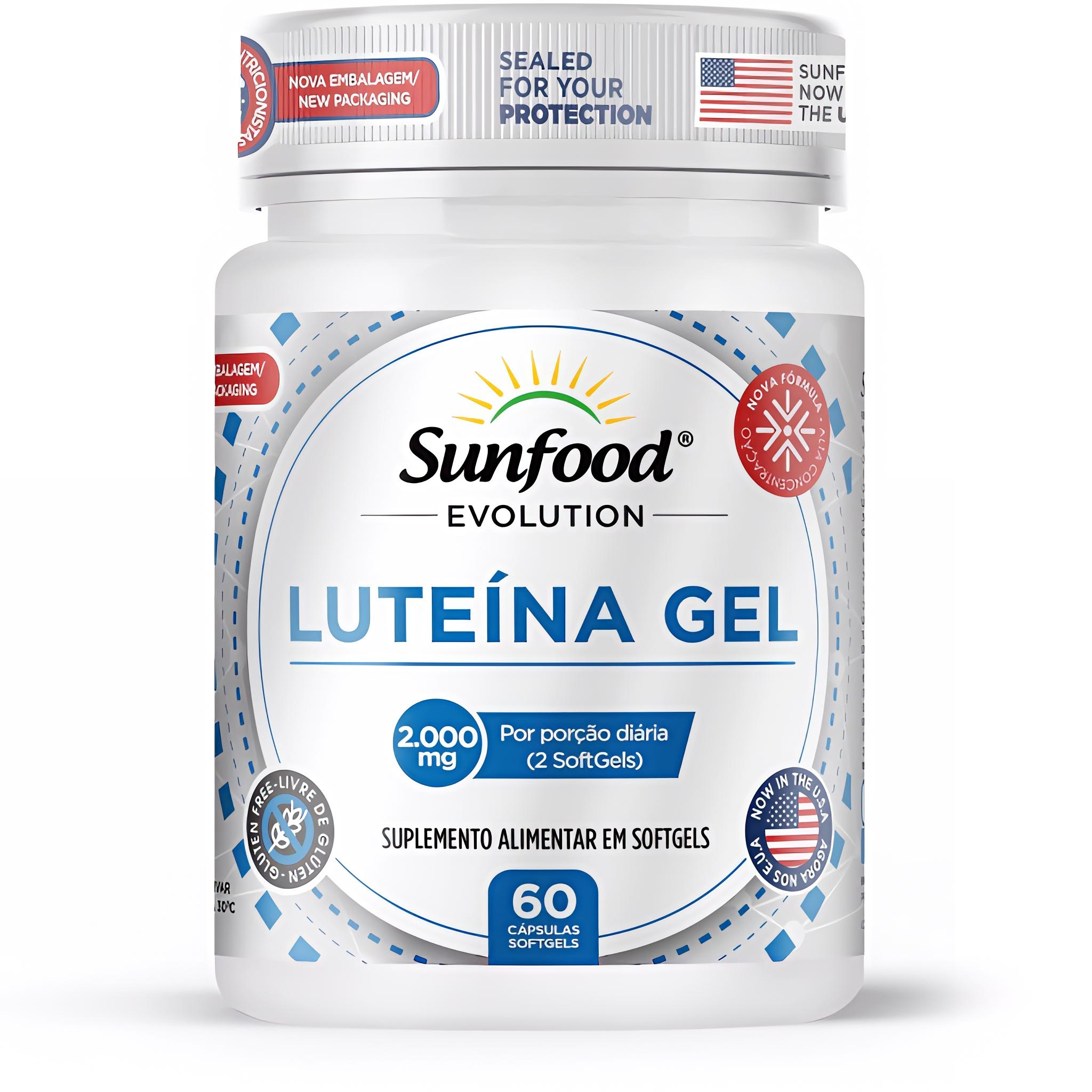 Luteína Gel Sunfood 2000mg 60softgels - Imagem 1