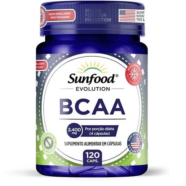 BCAA 2.400MG 120 CAPSULAS SUNFOOD EVOLUTION