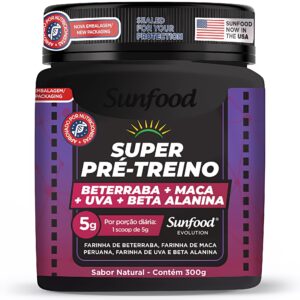 Super Pré Treino Solúvel 300g  Sunfood Evolution