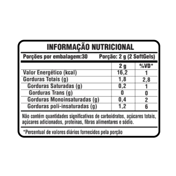 Óleo De Linhaça Dourada 2.000MG 60 Softgels Sunfood Evolution