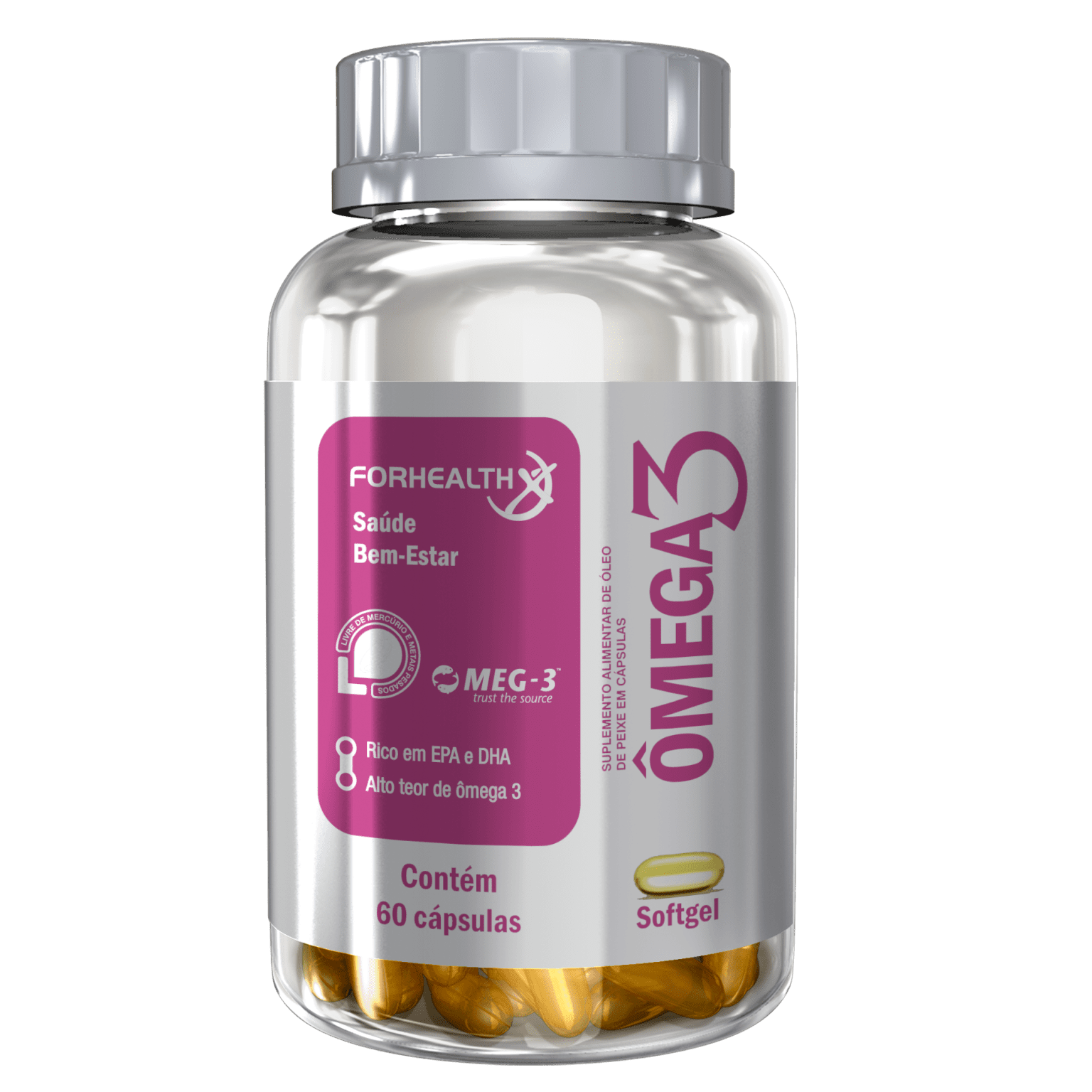 Ômega 3 1000g 60 cápsulas Forhealth - Imagem 1