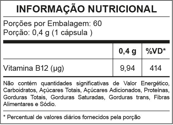 Supreforce Vitamina B12 Forhealth – 60 Cápsulas