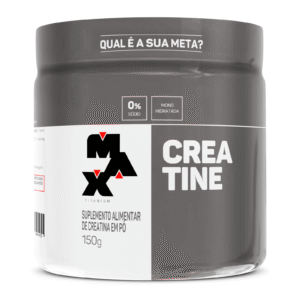 Creatina Monohidratada em Pó Sem Glúten 150 gramas Max Titanium