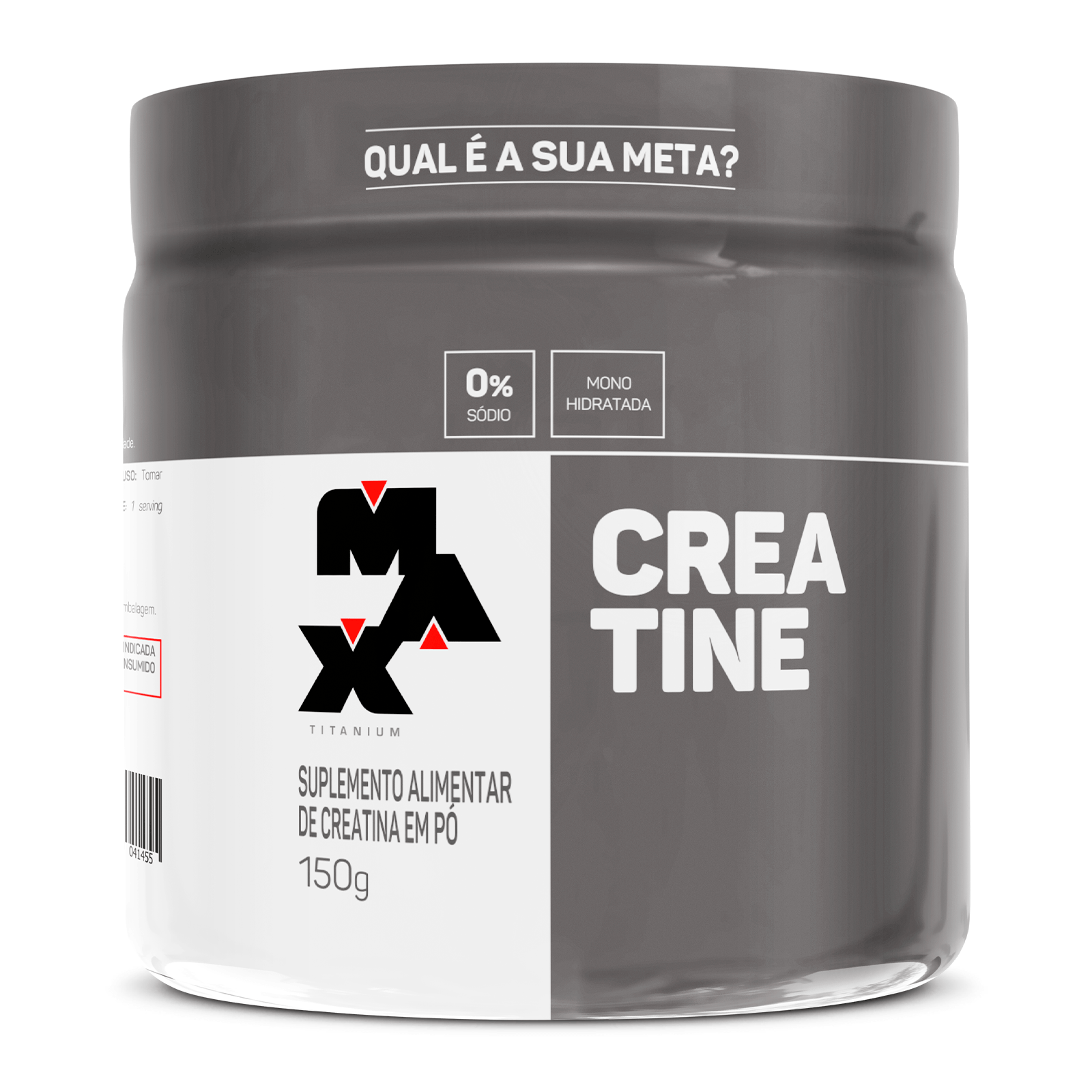 Creatina Monohidratada em Pó Sem Glúten 150 gramas Max Titanium - Imagem 1